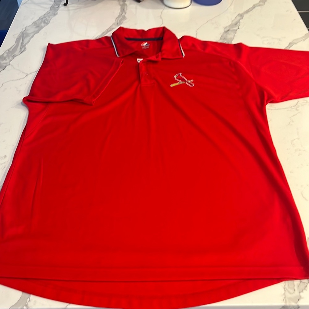 STL Cardinals MLB Breathable Polyester Red Polo